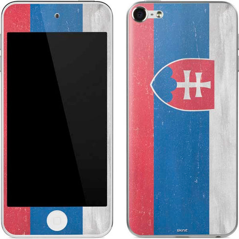 Slovakia Flag Distressed Apple iPod Skin